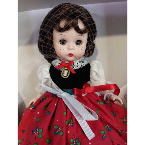 Madame Alexandera 'Deck The Halls' 8 In Doll Red Velvet Dress 2003 New In Box - Picture 9 of 15